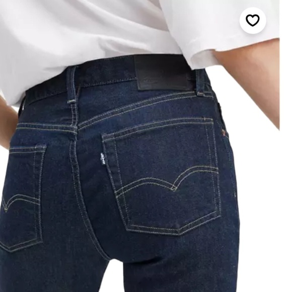 Levi's Made & Crafted 501 Original Cropped Women’s Jeans in Raw Indigo Dark Wash - Picture 11 of 12